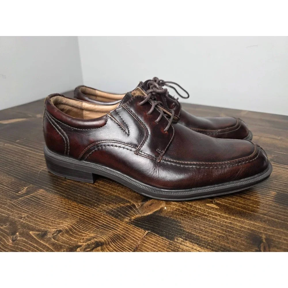Florsheim Billings Men's 10 D Shoes Brown Leather Derby Square Toe Oxford‎ 13113